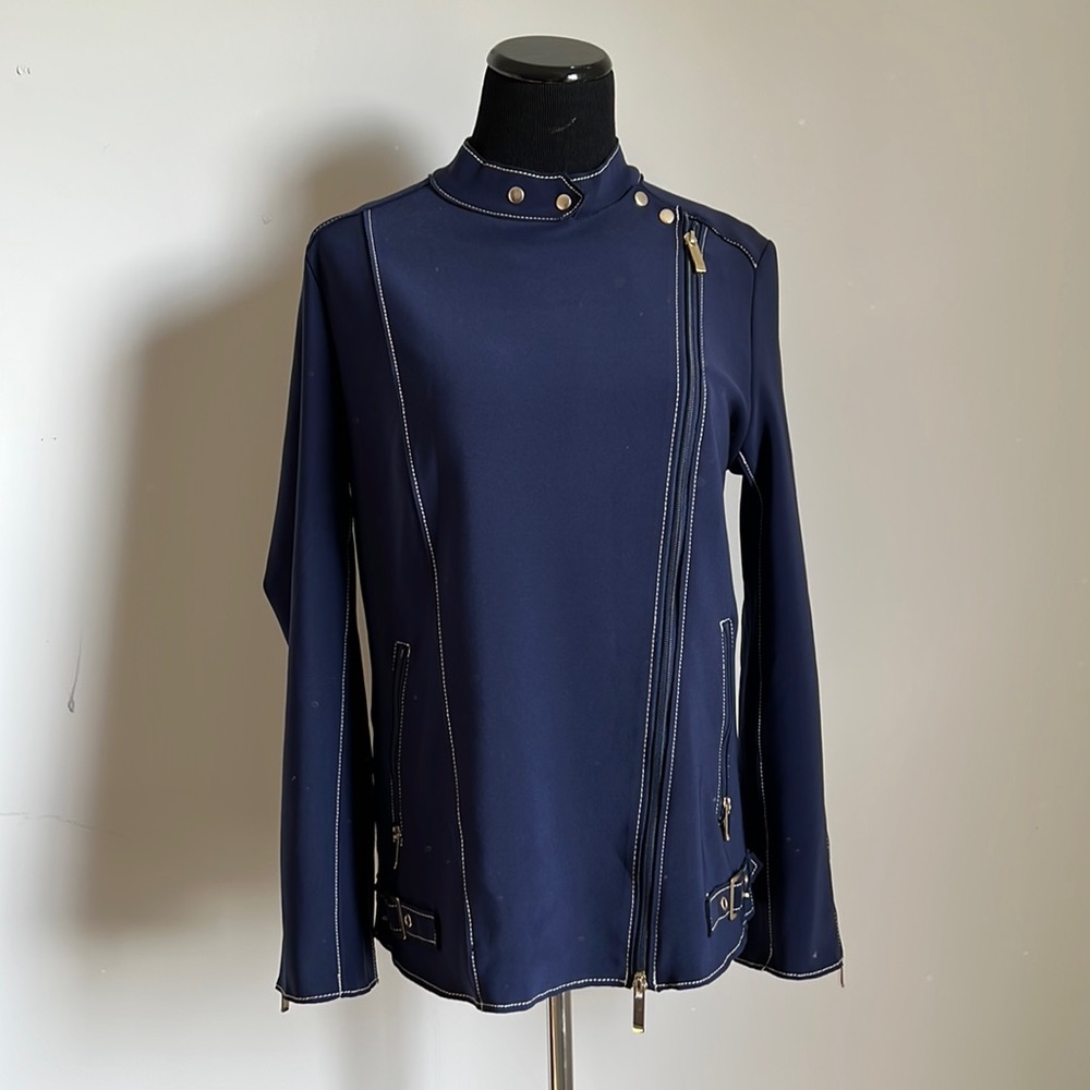 Navy Blue Utility Jacket | Chico’s size 8/10 | Outwrwear |